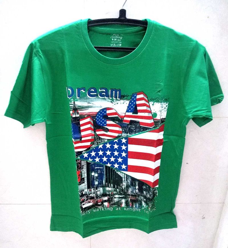 Green &#34;Dream USA&#34; Graphic T-Shirt
