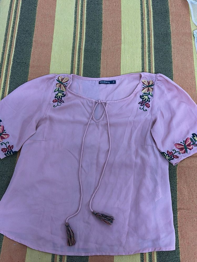 Embroidered Floral Blouse