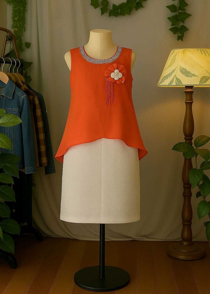 Girls Orange Dress