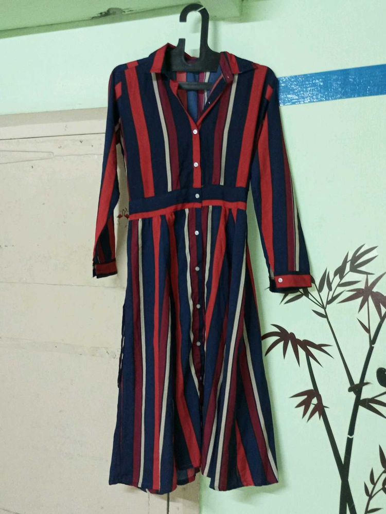 Striped Shirt Dress