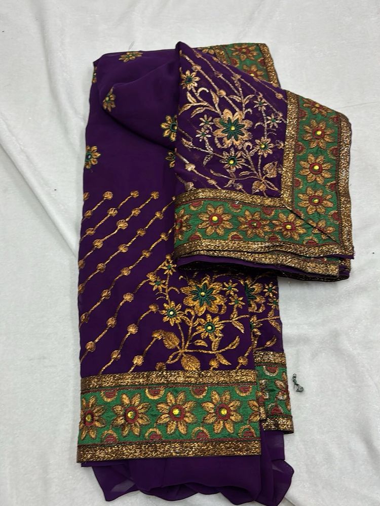 Elegant Purple Saree