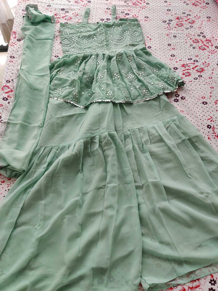 Sea Green Garara Set For Women