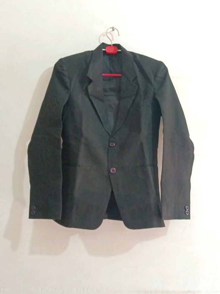 Women Solid Single Brested Formal Blazer