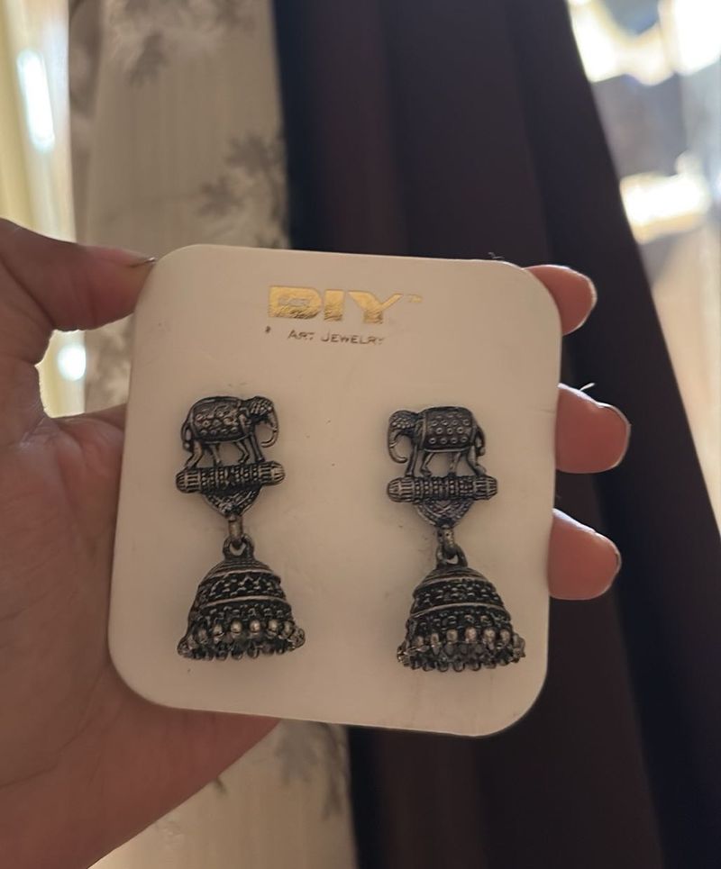 Elephant Jhumka Earrings