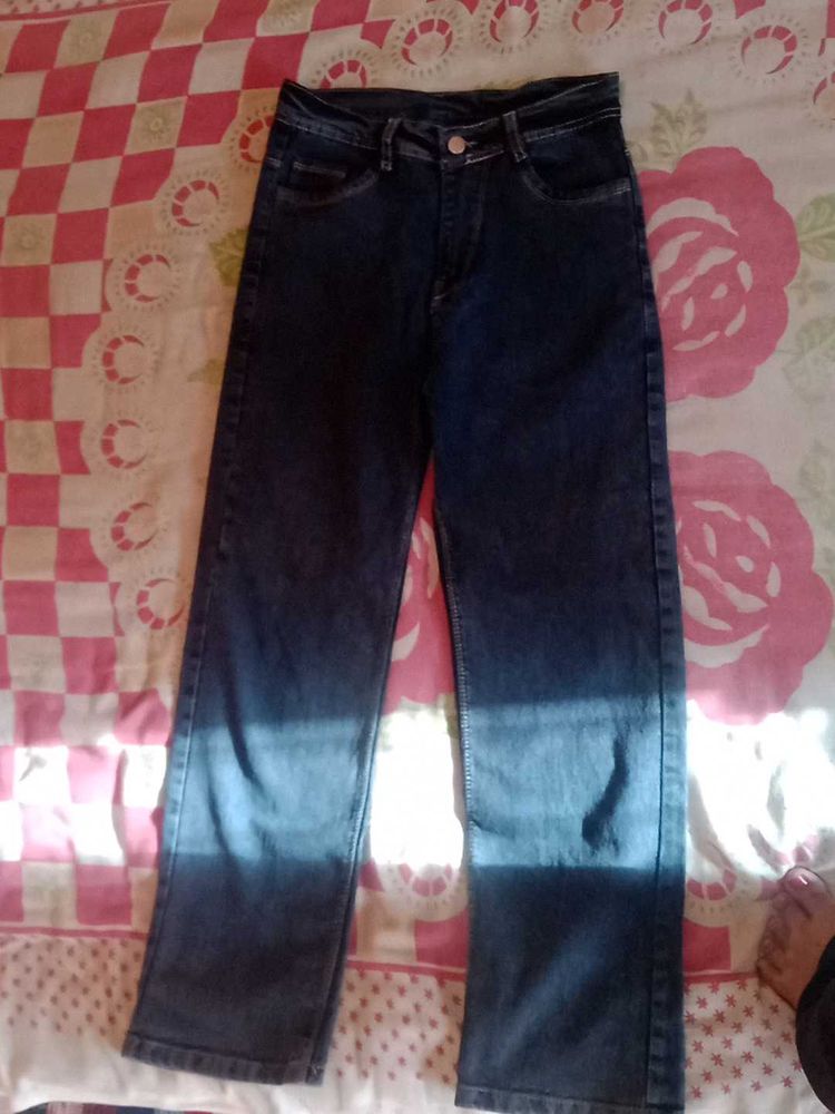 Dark Blue Stright Fited Denim Jeans