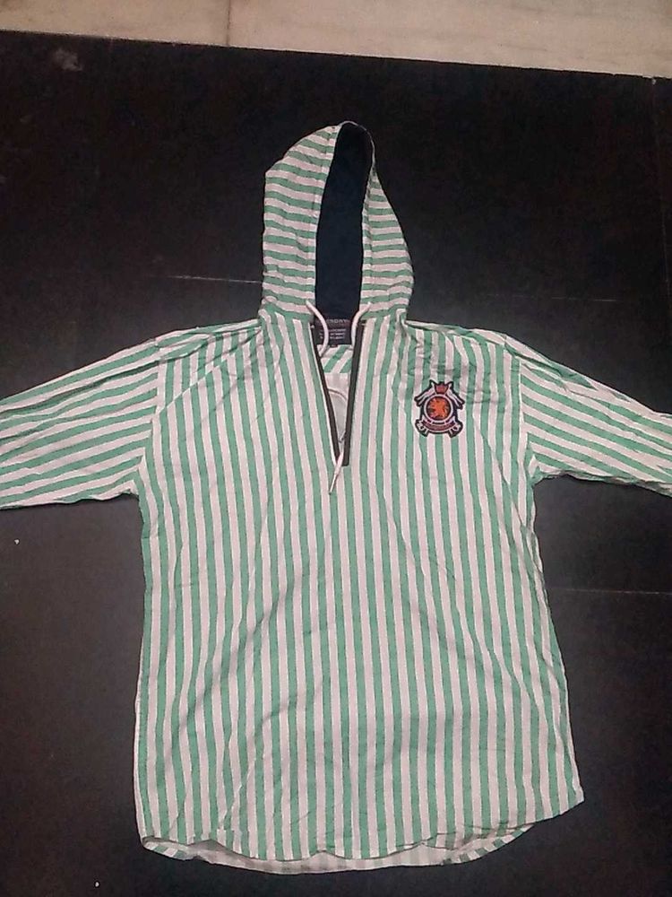 Superdry Stripped T-shirt With Hoddie