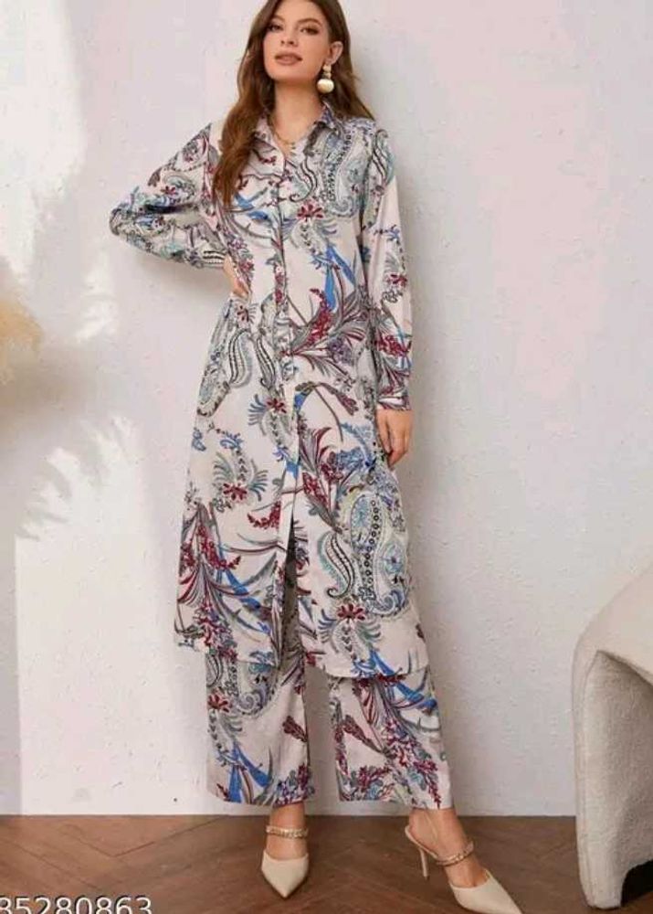 Elegant Floral Print Co-ord Set