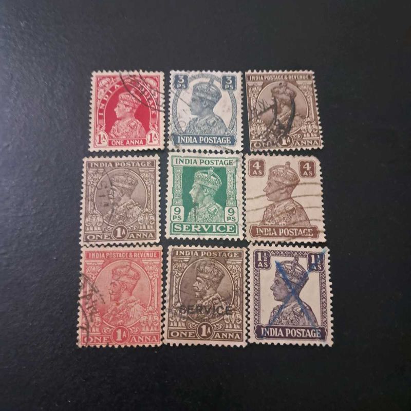 9 British India Stamps
