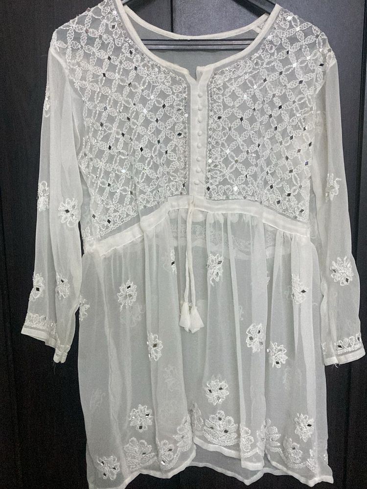 Chikankari Short Kurti