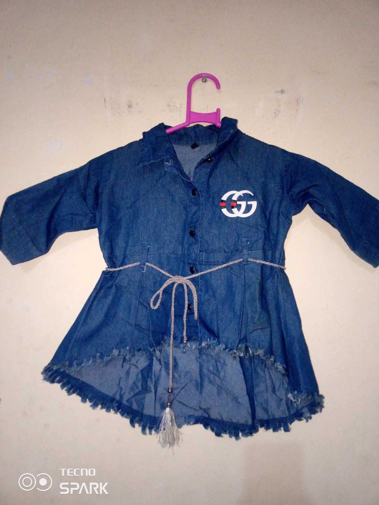 Denim Style Girls Top