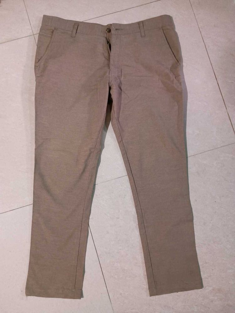 Khaki Formal Pant For Men