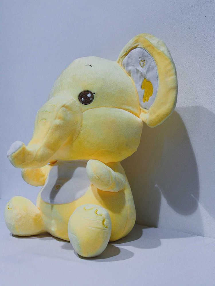 Cute Yellow Plush Elephant Toy