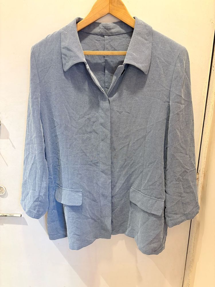 Beautiful Blue Button-Down Imported Shirt