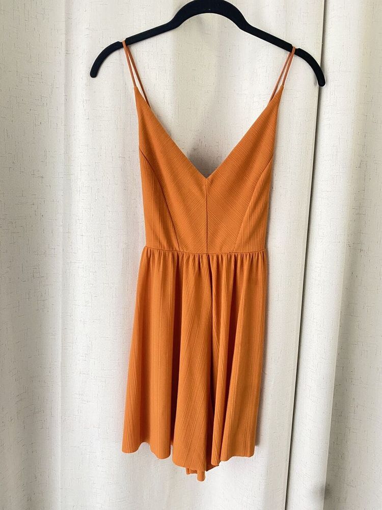 Zara Cross Back  Orange Dress.