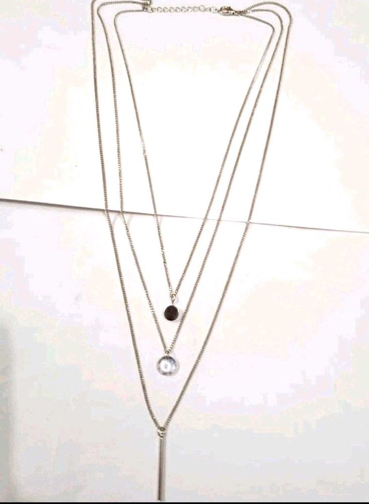 Pave Oval Convertible Layered Pendant Necklace