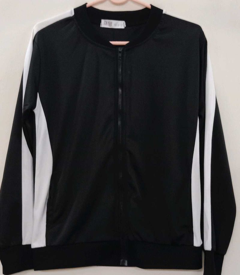 Black &amp; White Track Jacket
