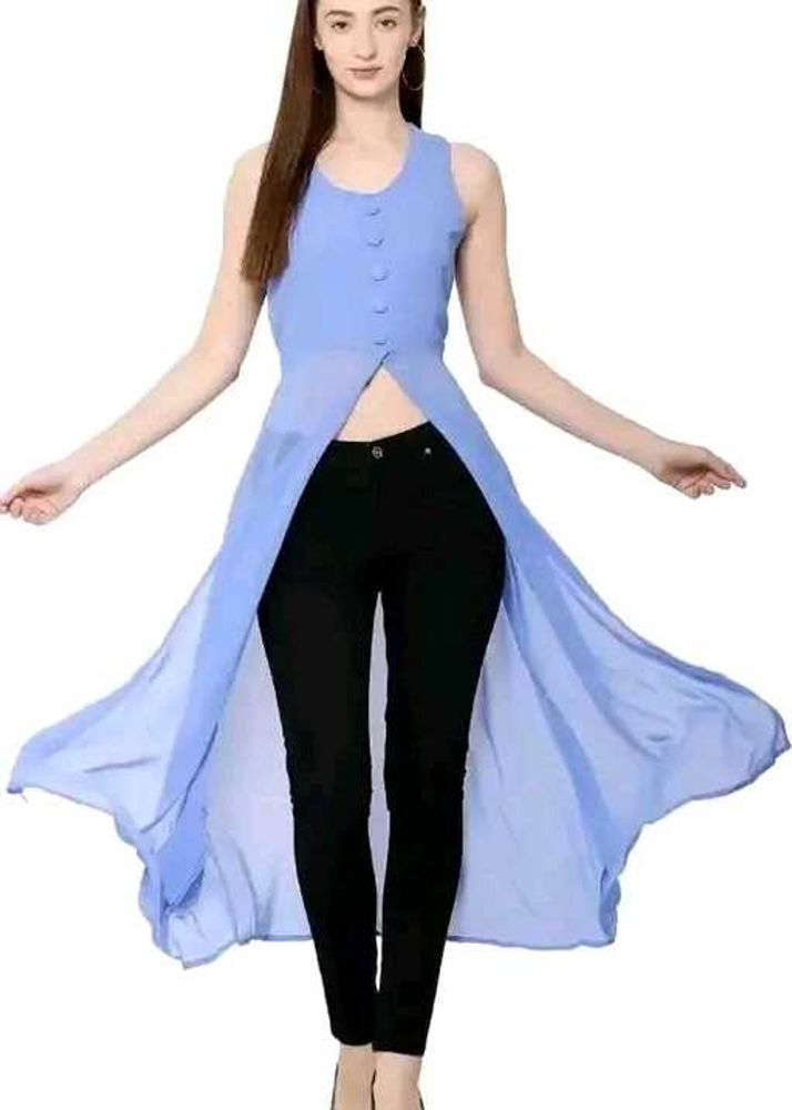 Stylish Blue Tunic Top (Z)