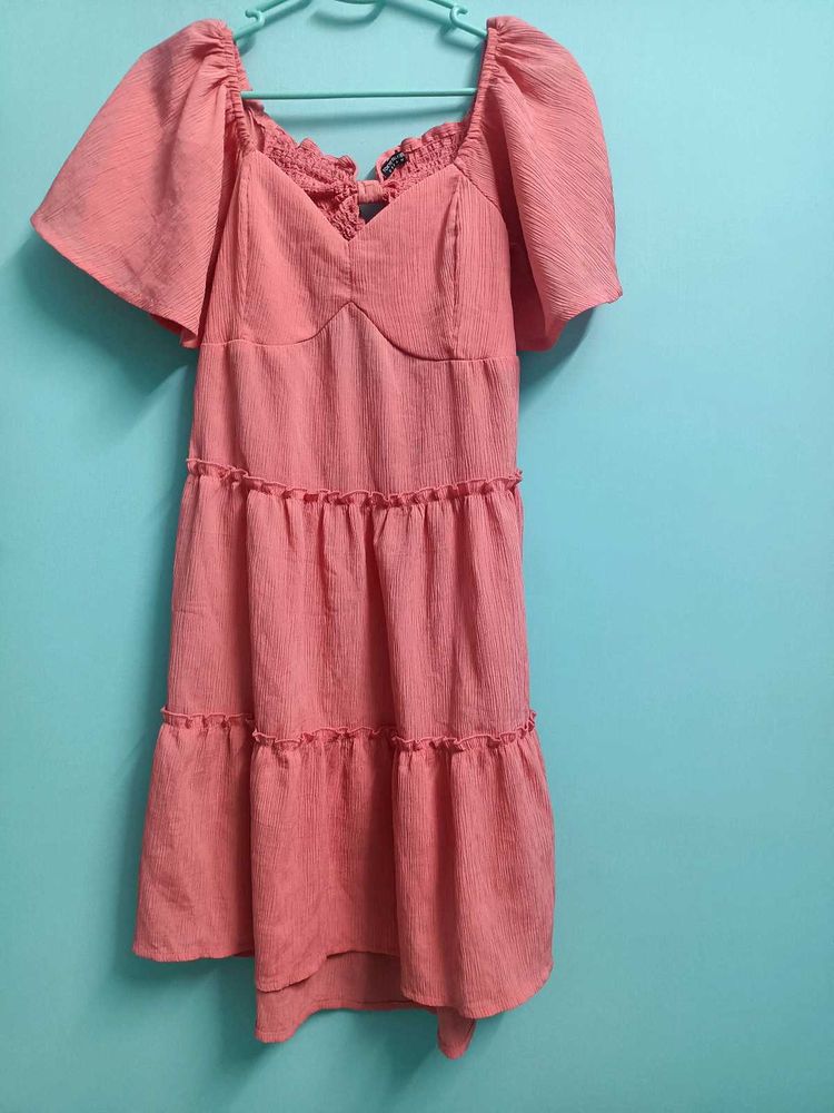 Cute Pink Tiered Dress