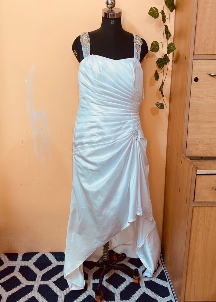 Elegant White Asymmetrical Dress