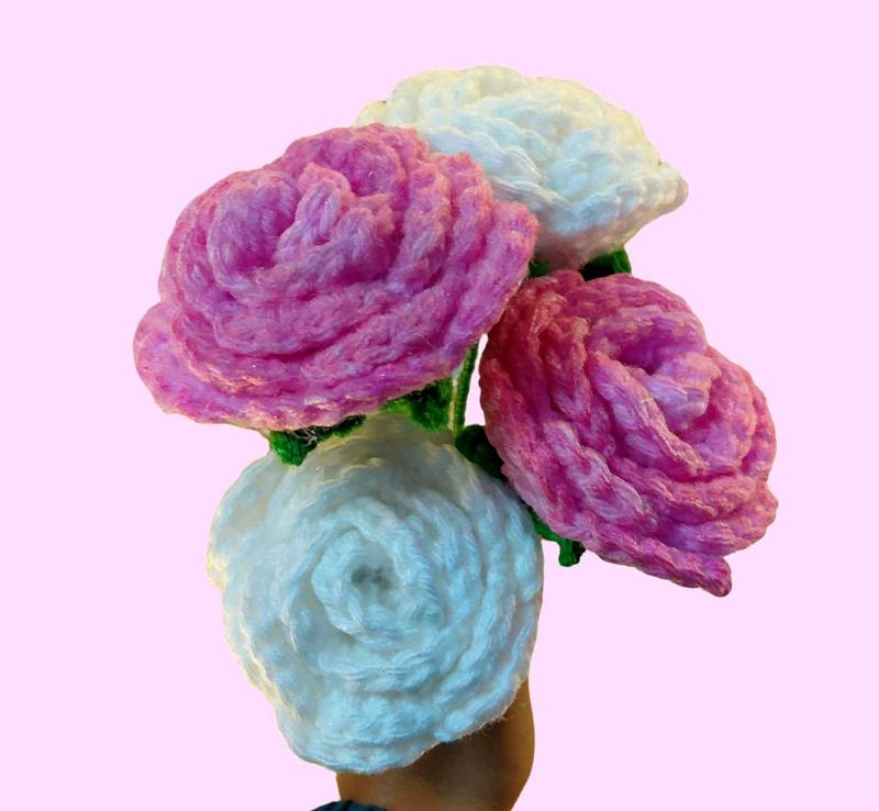 Crocheted Rose Bouquet