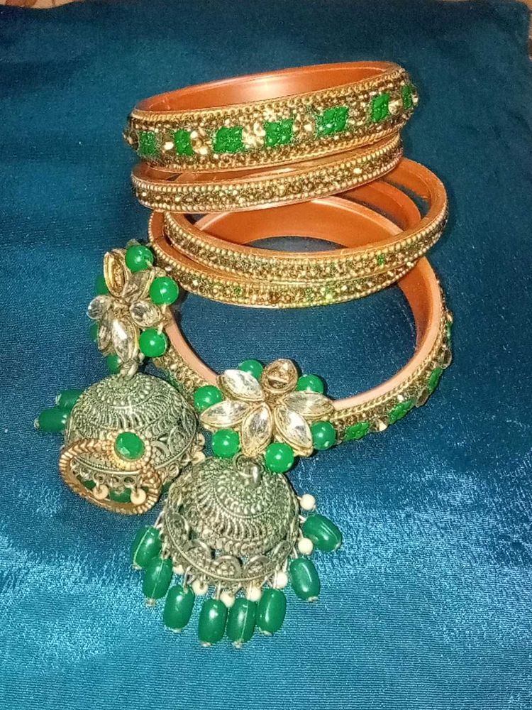 Bangles Rings And Earing Set