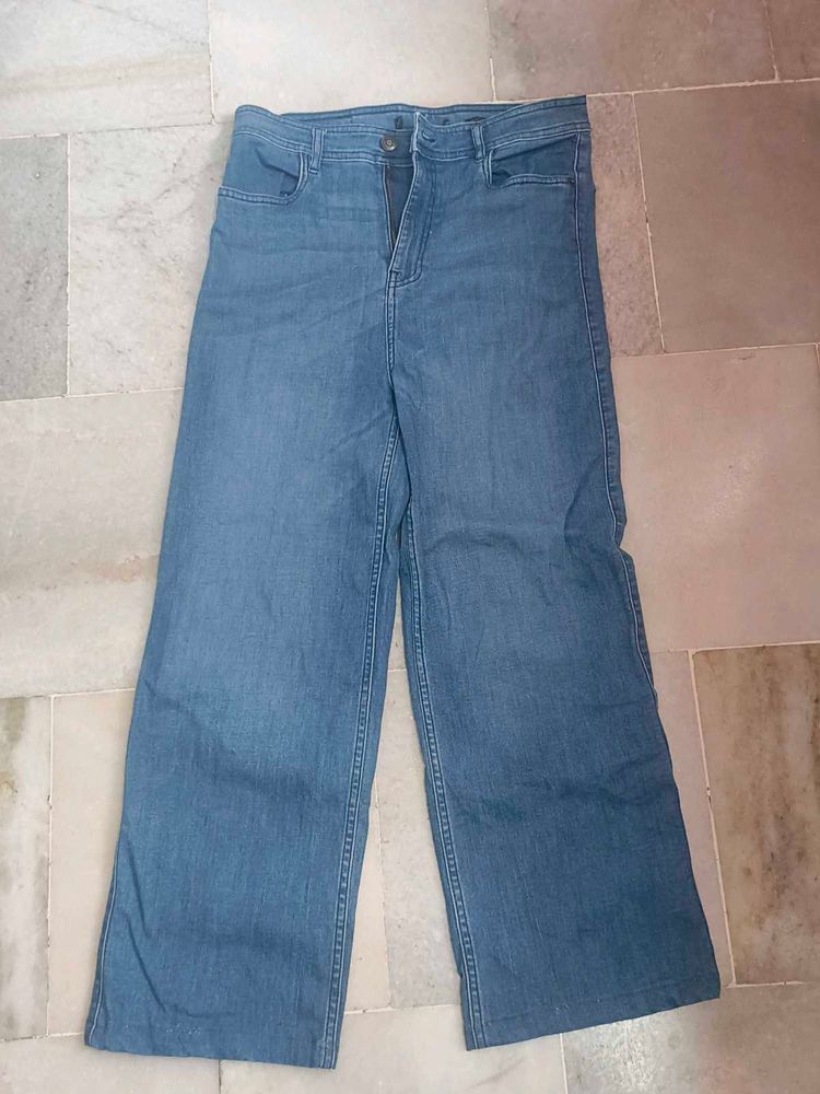 Wide Leg Denim Jeans