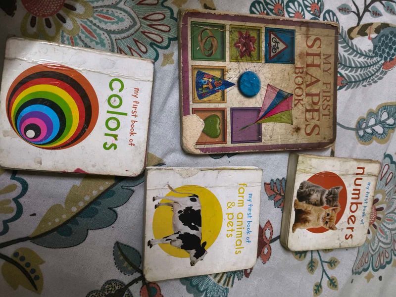 Combo Of 4 Kids Shapes, Numbers Learning Books