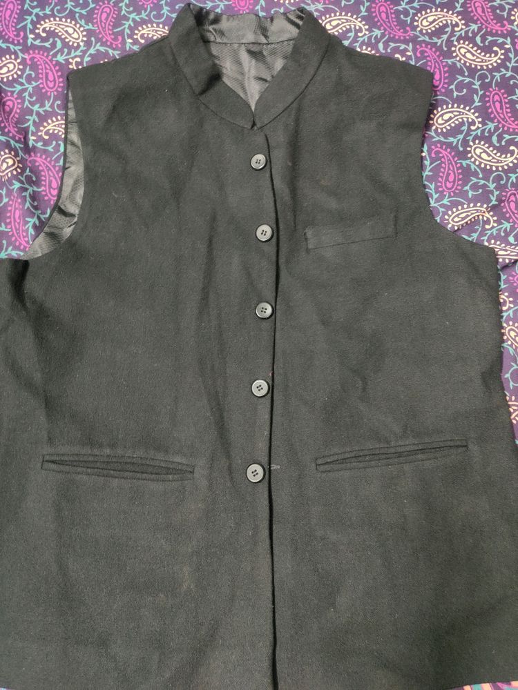 Black Nehru Jacket For Mens (44&#39; -)