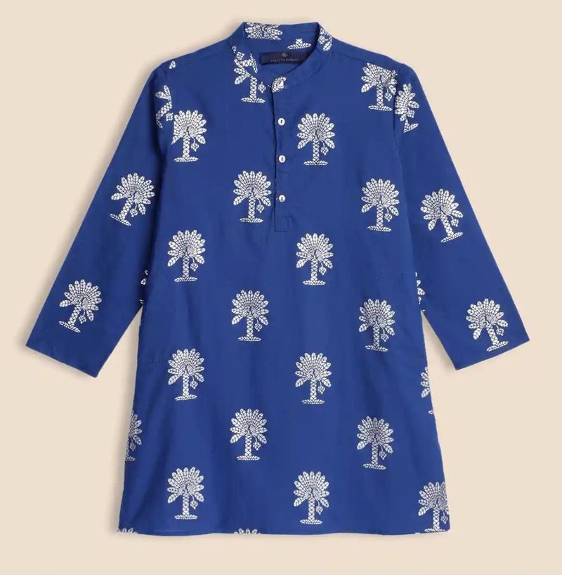 Blue Printed Kurta