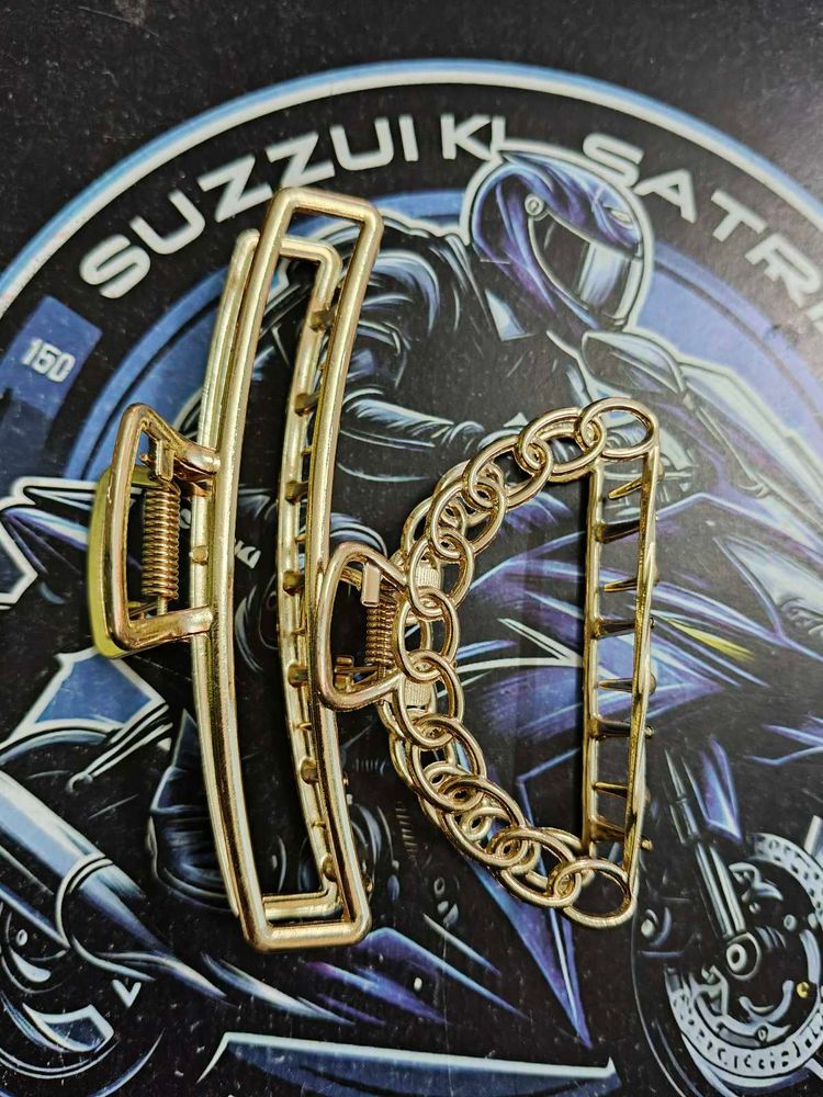 Golden Hair Claw Clips metal