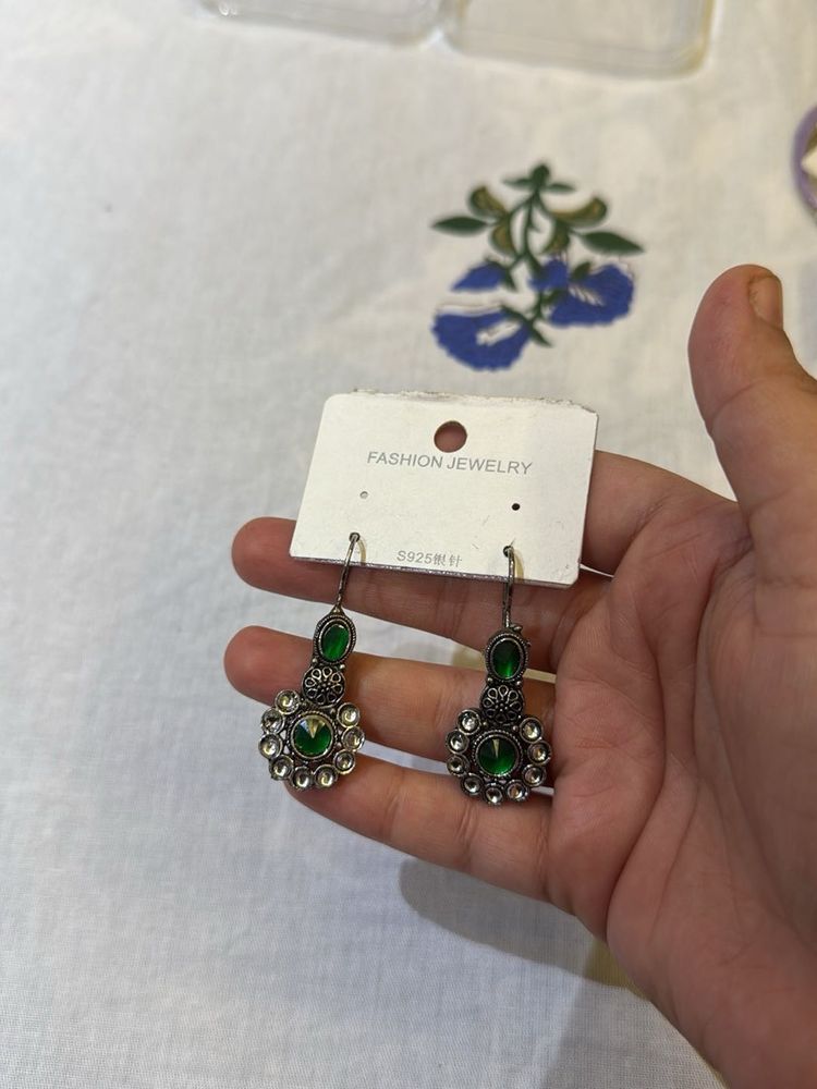 Green Stone Earrings