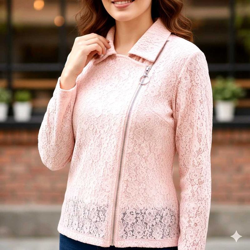 Elegant Lace Jacket Cum Top