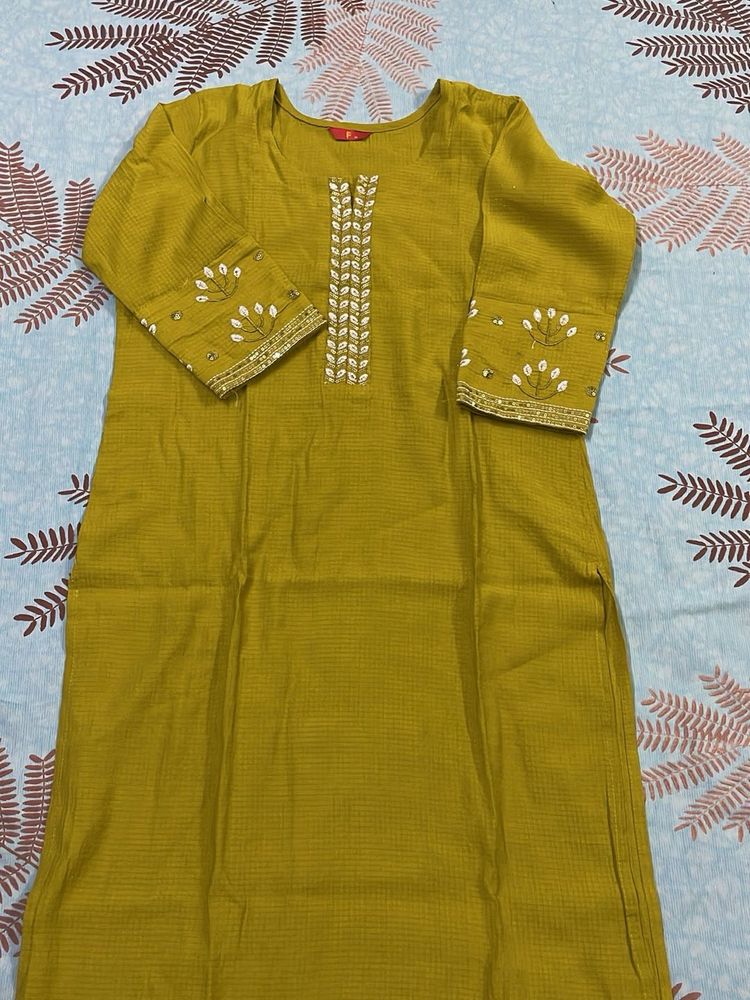 Elegant Banana Yellow Kurta