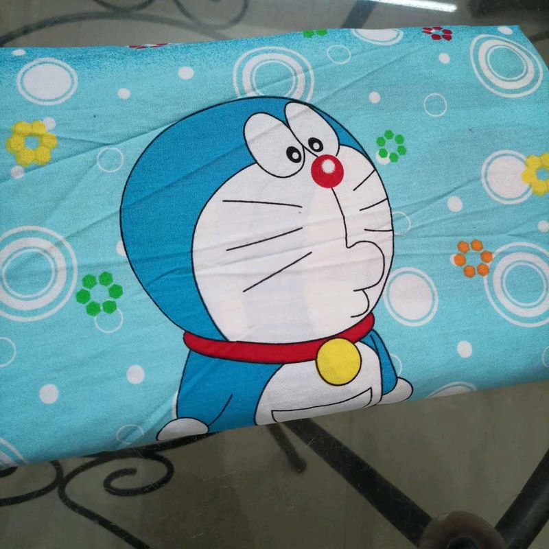 Doraemon Single Bedsheet With Pillow Cover