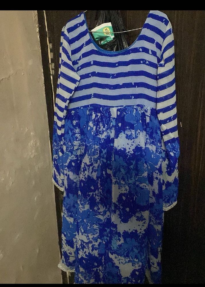 Blue Striped Dress