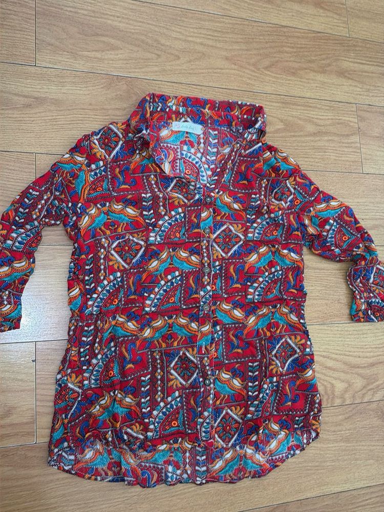 Patterned Multicolor Blouse
