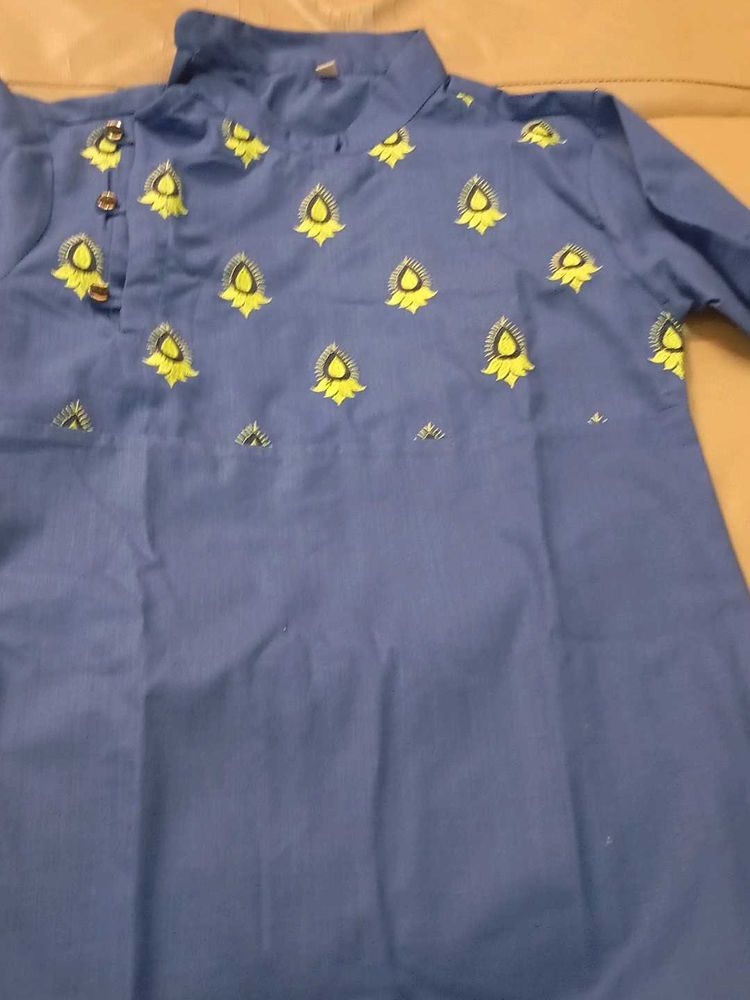 Blue Printed Kurta - Stylish &amp; Unique