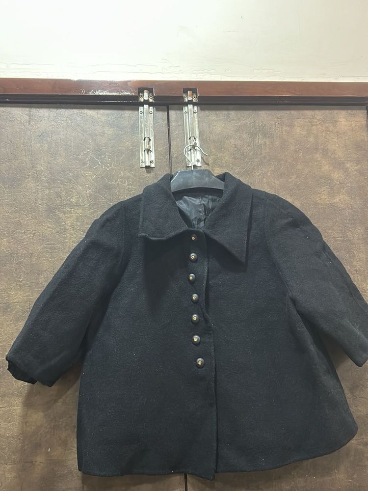 Chic Black Coat official look upto xl