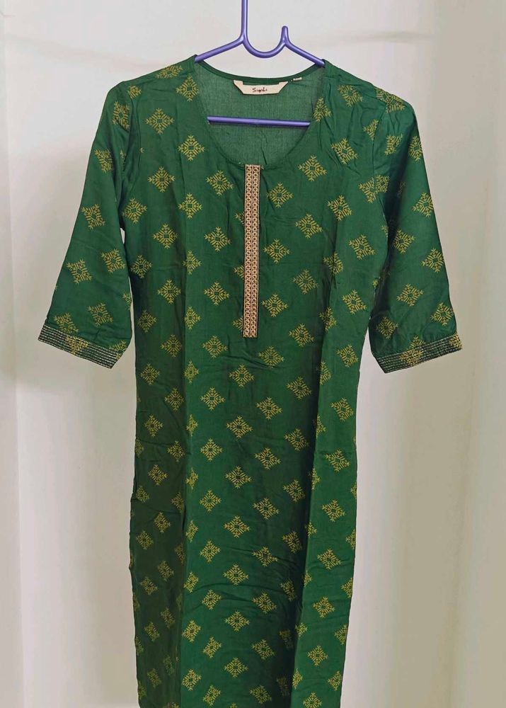 Green Festive Kurta