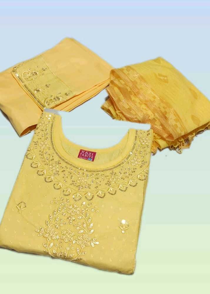 Yellow Embroidered Kurta Set