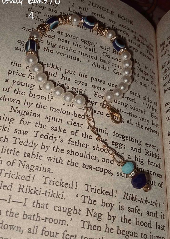 Pearl &amp; Evil Eye Bracelet
