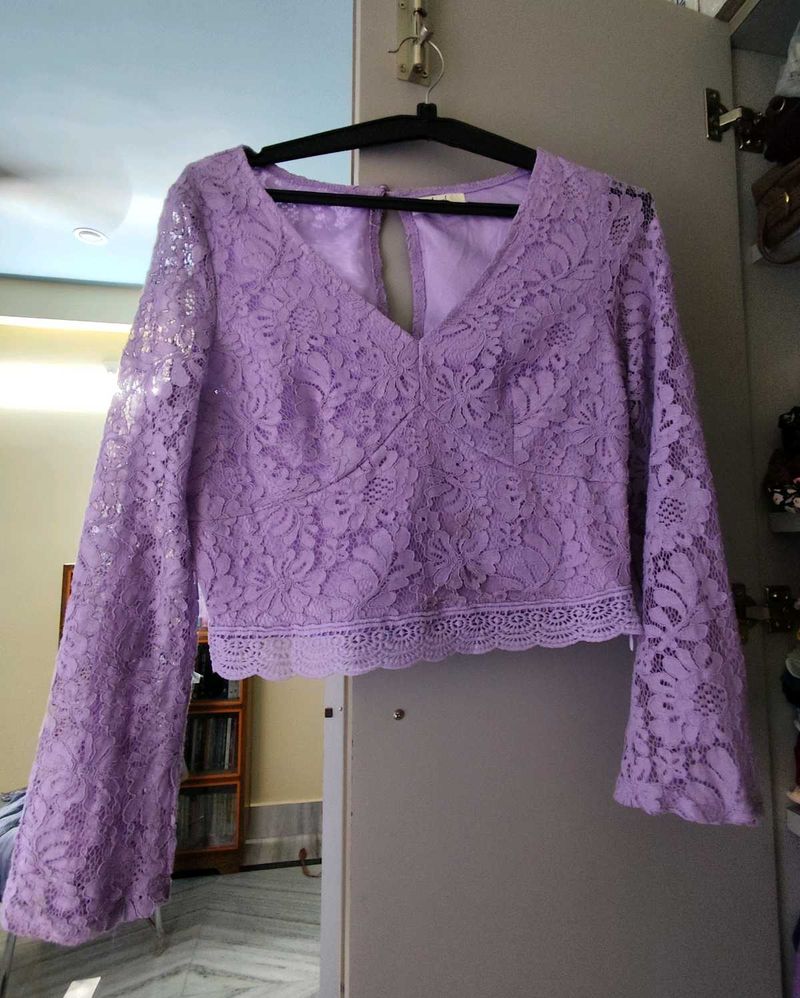 Lavender Crop Top