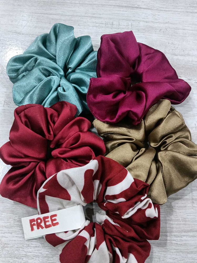 Silky Scrunchie Set - 5 Pack