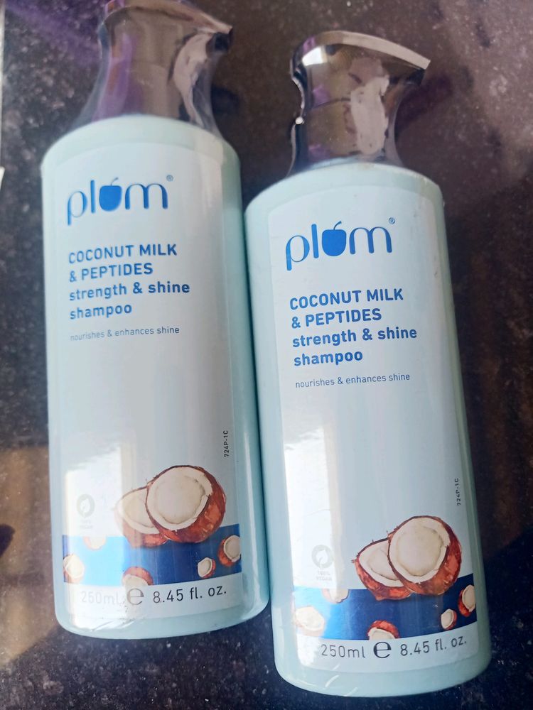 Combo 😱 Of 2 Full Size Plum Coconut🥥 Shampoo🌺