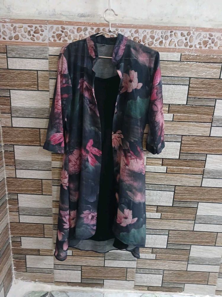 Floral Print Jacket style dress