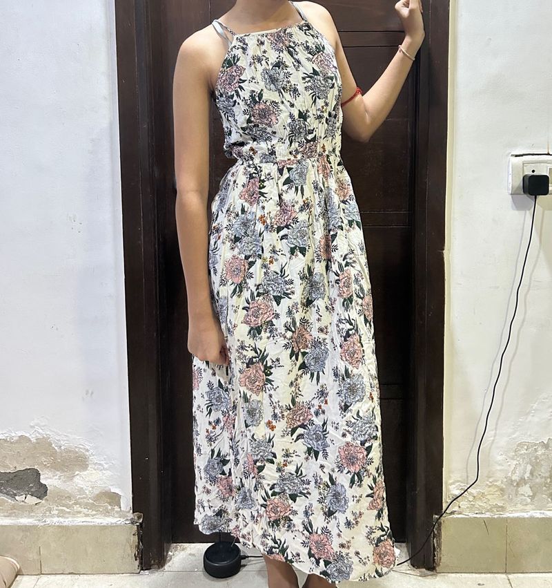 White Floral Dress