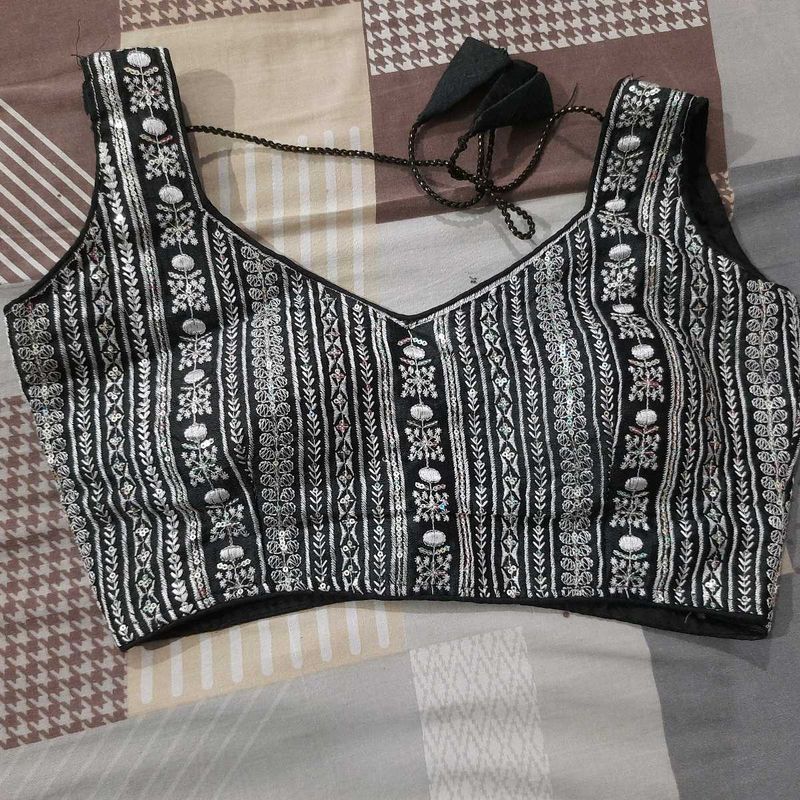 Black Embroidery Blouse