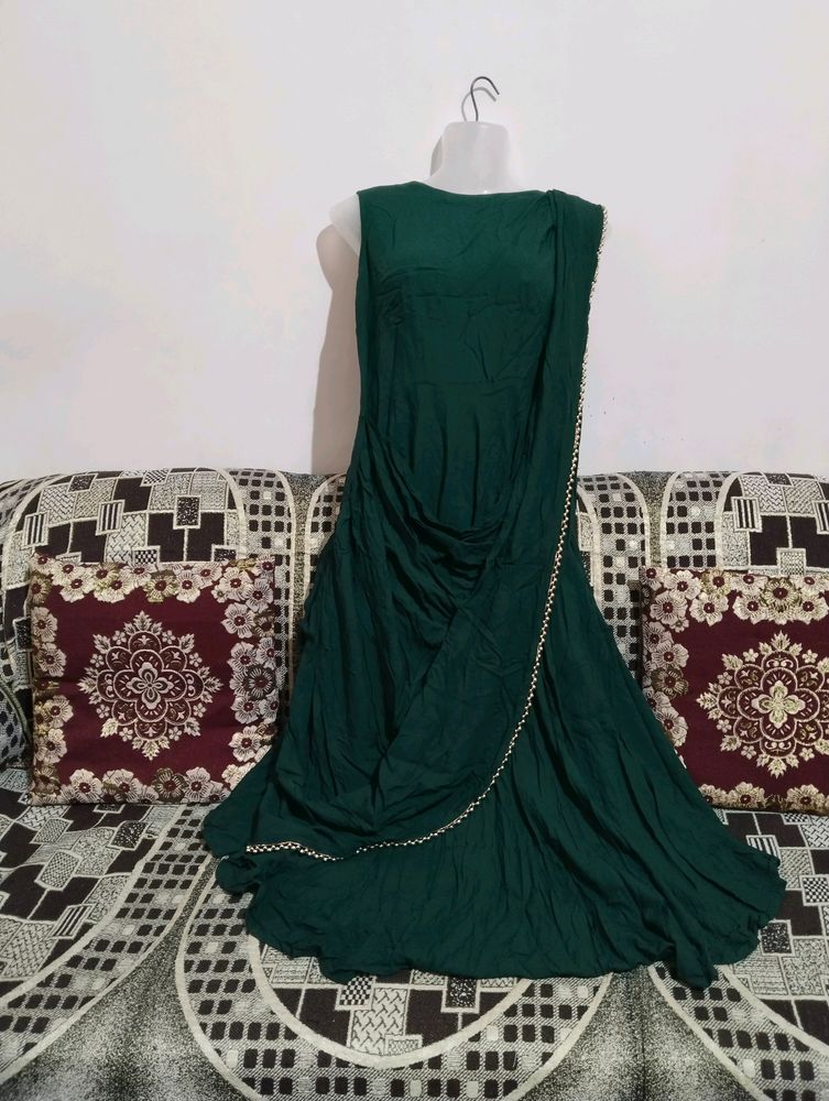 Green Mehndi Gown