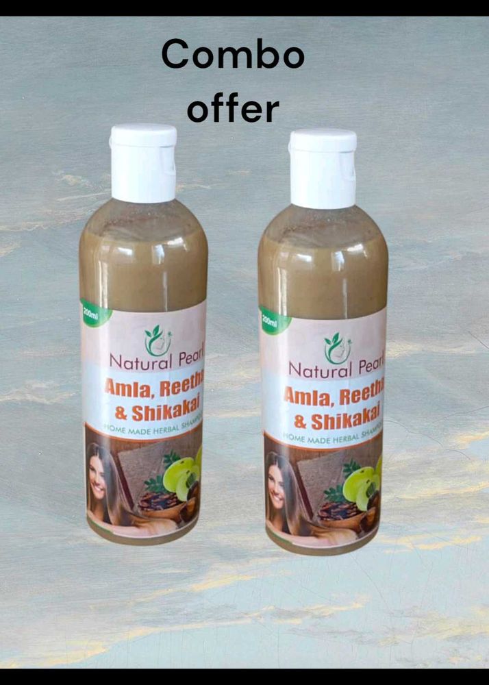 Home Made Amla Reetha Shikakai Herbal Shampoo