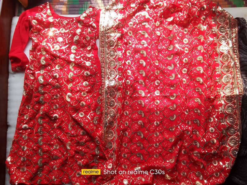 Women  Gold Embroided Suit